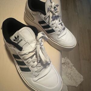 Adidas White and Dark Blue Sneakers
